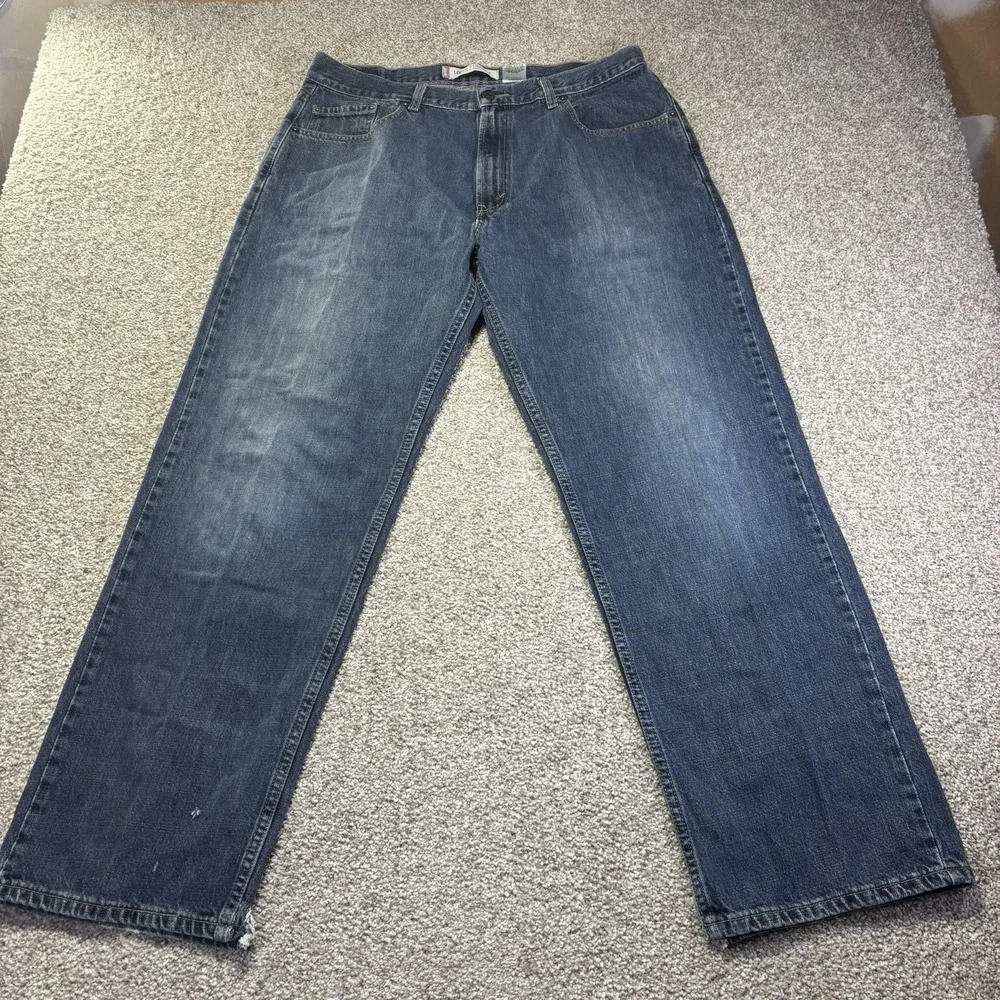 Levis 569 Jeans Mens 36x32 Blue Medium Wash Relaxed Straight Denim 005690675